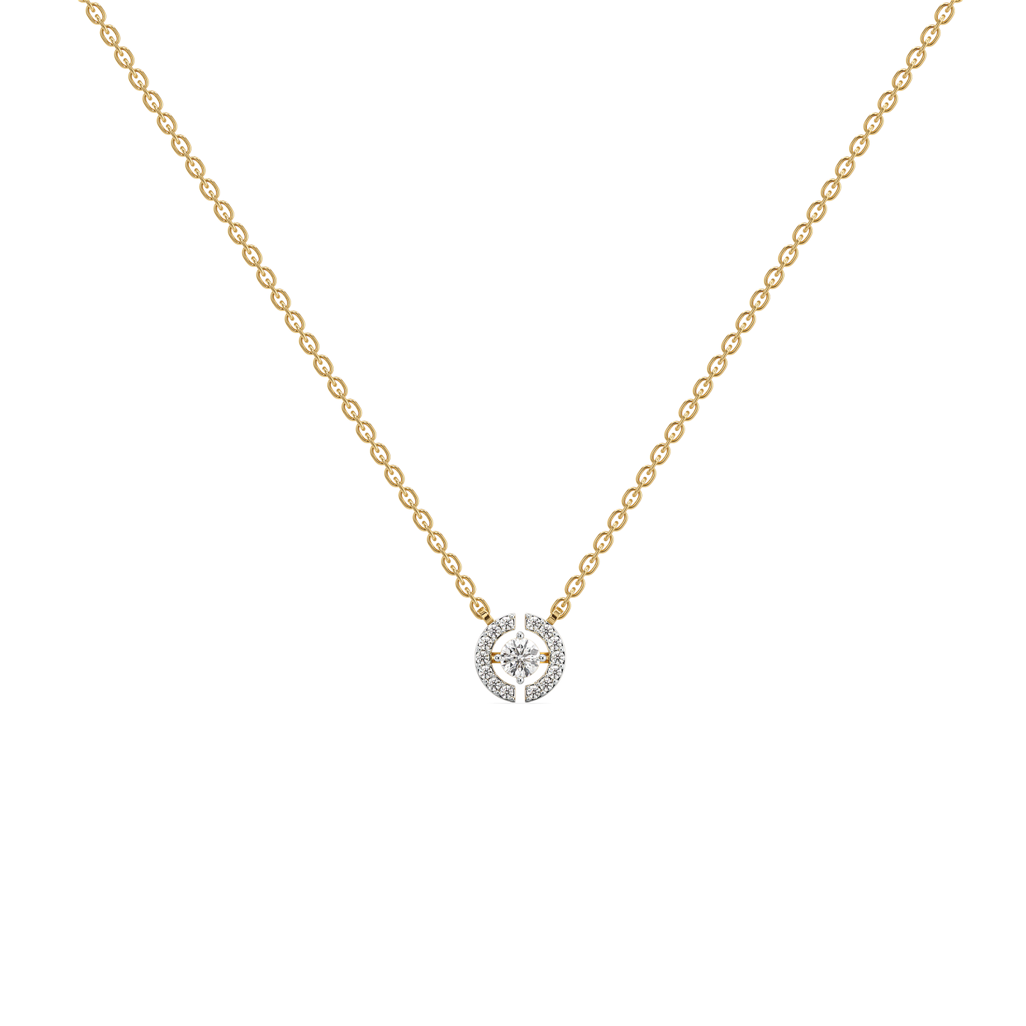 The Diamond Circle Solitaire Necklace