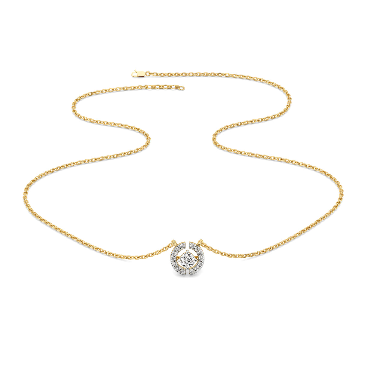 The Diamond Circle - Lab Diamond Solitaire Necklace