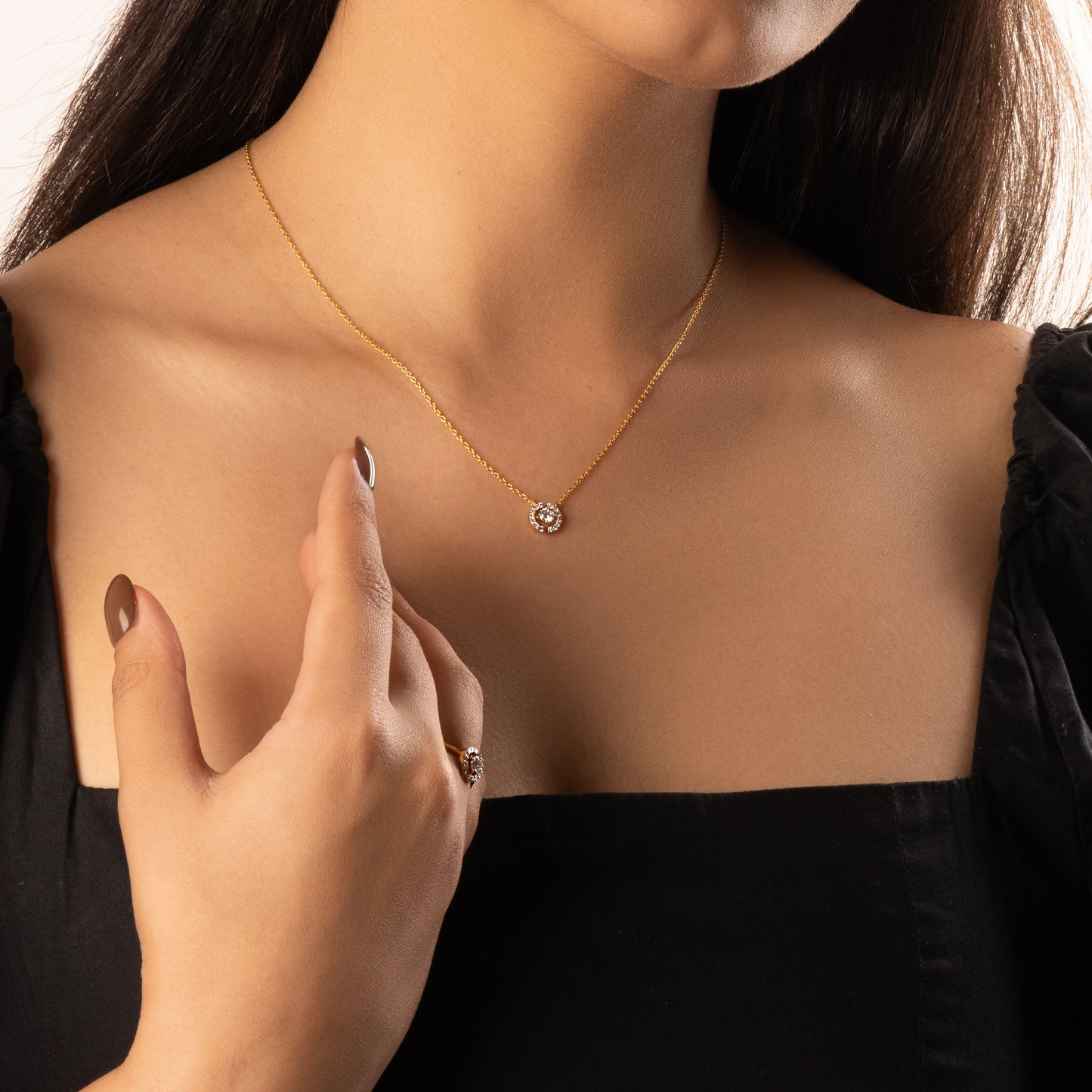 The Diamond Circle Solitaire Necklace