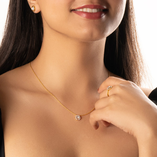 Lukson The Diamond Circle - Lab Grown Diamond Solitaire Necklace
