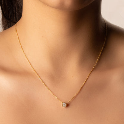 Eternal Shine Solitaire Pendant Necklace