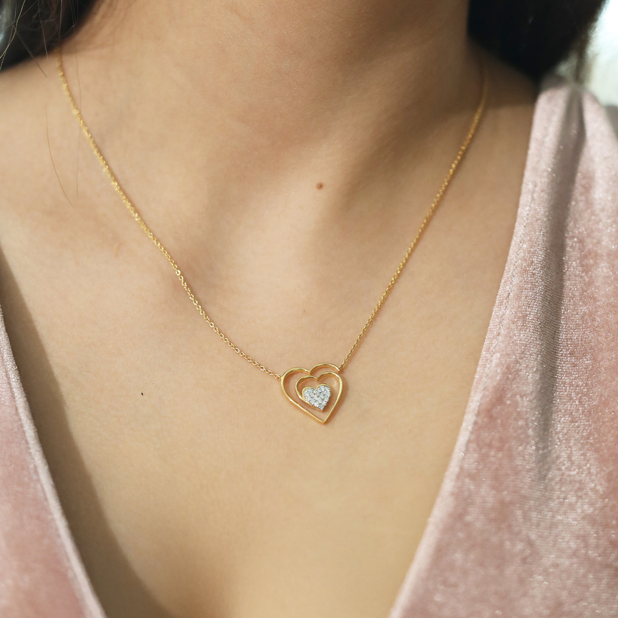 Timeless Loop - Lab Diamond Heart Necklace