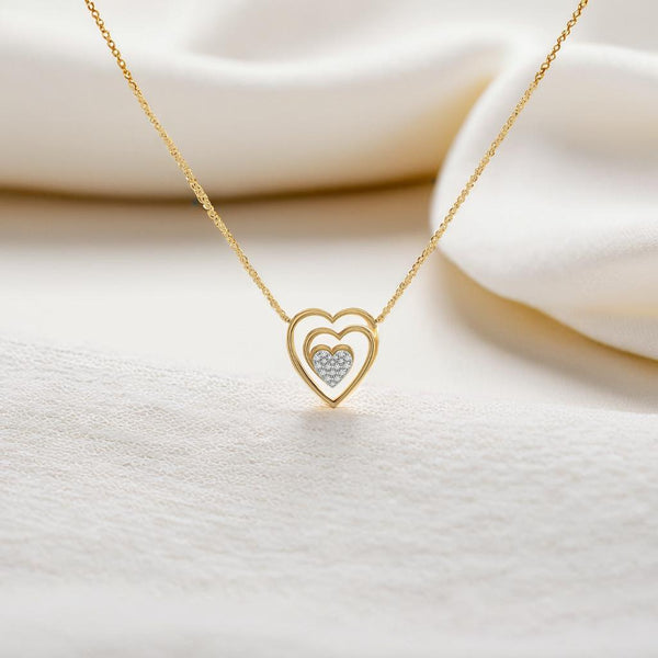 Timeless Loop Lab Grown Diamond Heart Necklace for Women - Lukson 