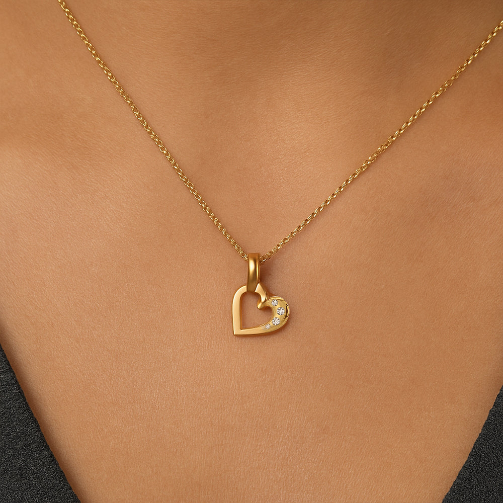 Hearts Unfold - Lab Diamond Pendant Necklace