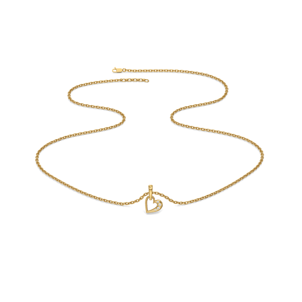 Hearts Unfold Lab Grown Diamond Pendant Necklace - Lukson