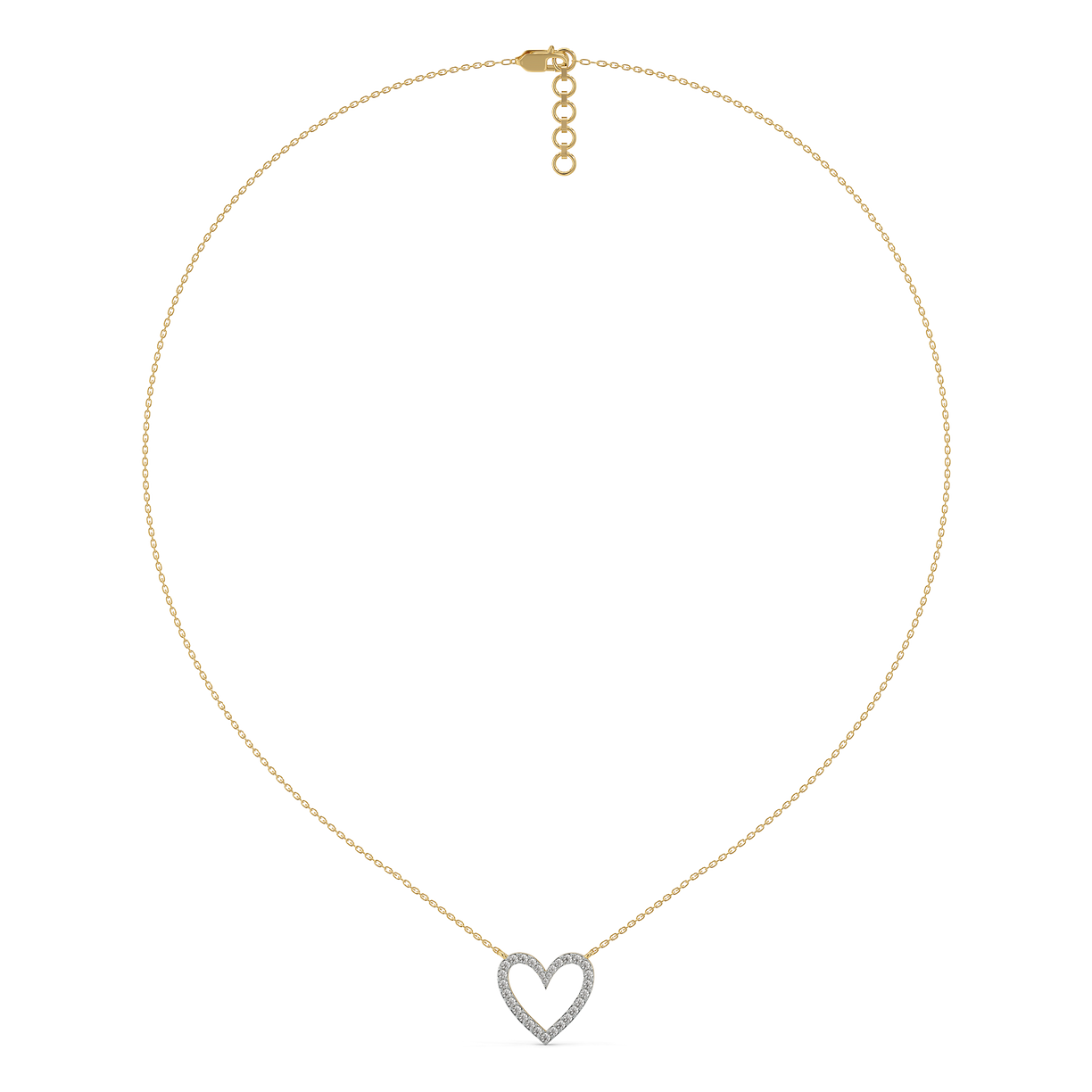 Everlasting Heart - 18kt Gold Vermeil Lab Grown Diamond Necklace 