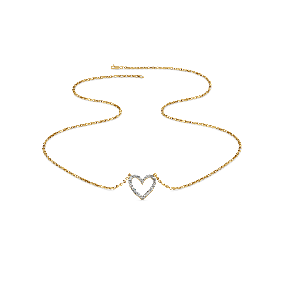 Everlasting Heart - 18kt Gold Vermeil Lab Grown Diamond Necklace 