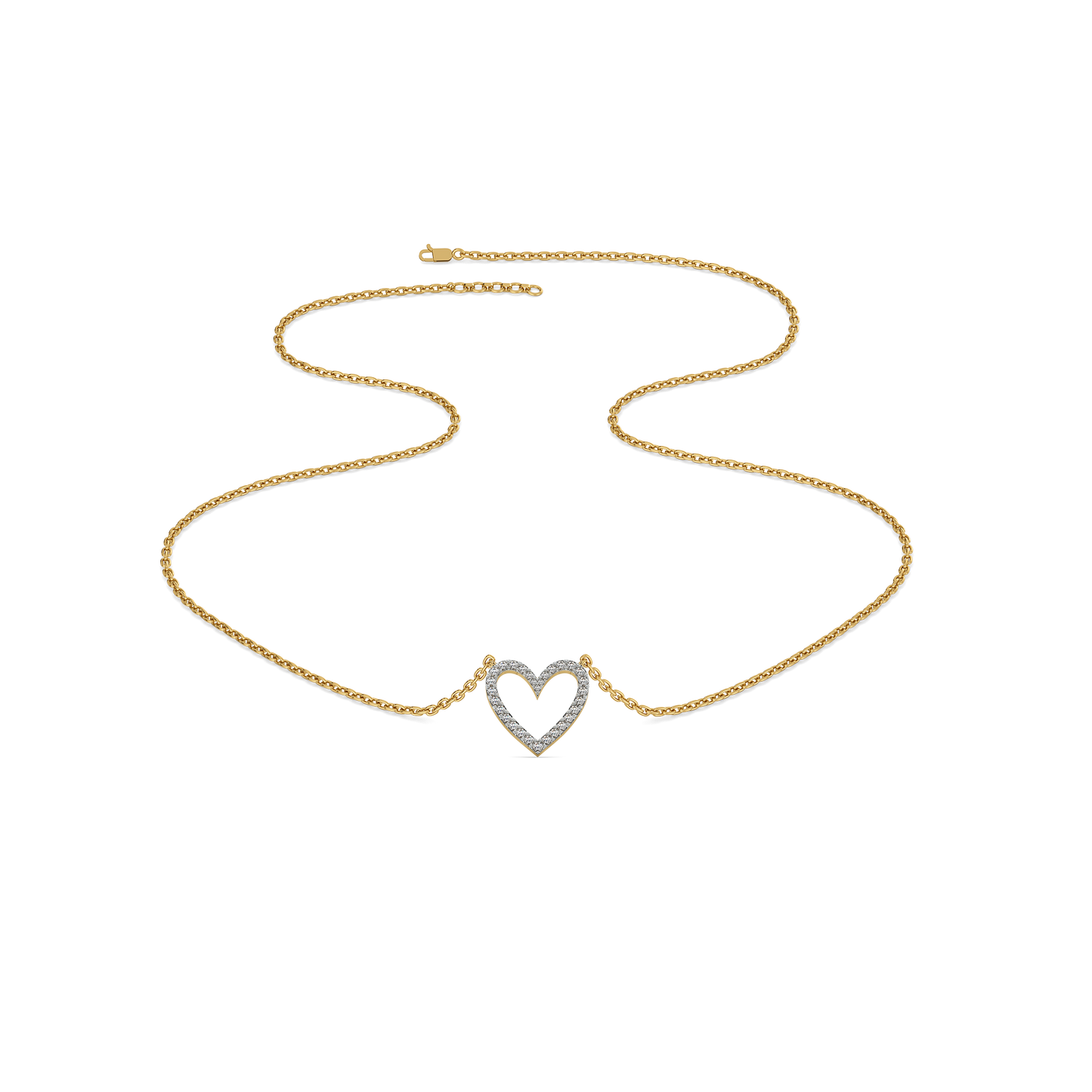 Everlasting Heart - 18kt Gold Vermeil Lab Grown Diamond Necklace 