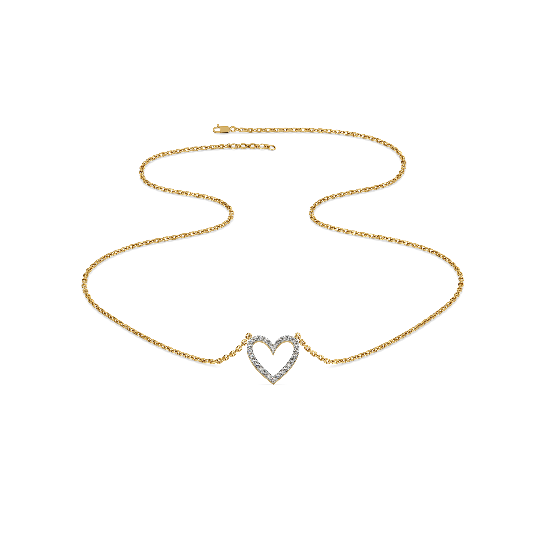 Everlasting Heart - 18kt Gold Vermeil Lab Grown Diamond Necklace 