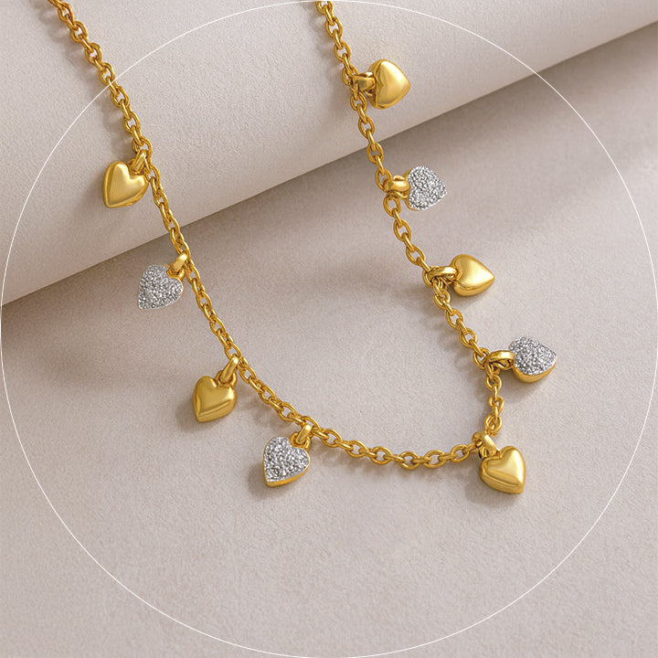 Beating Heart - Lab Diamond Charm Necklace