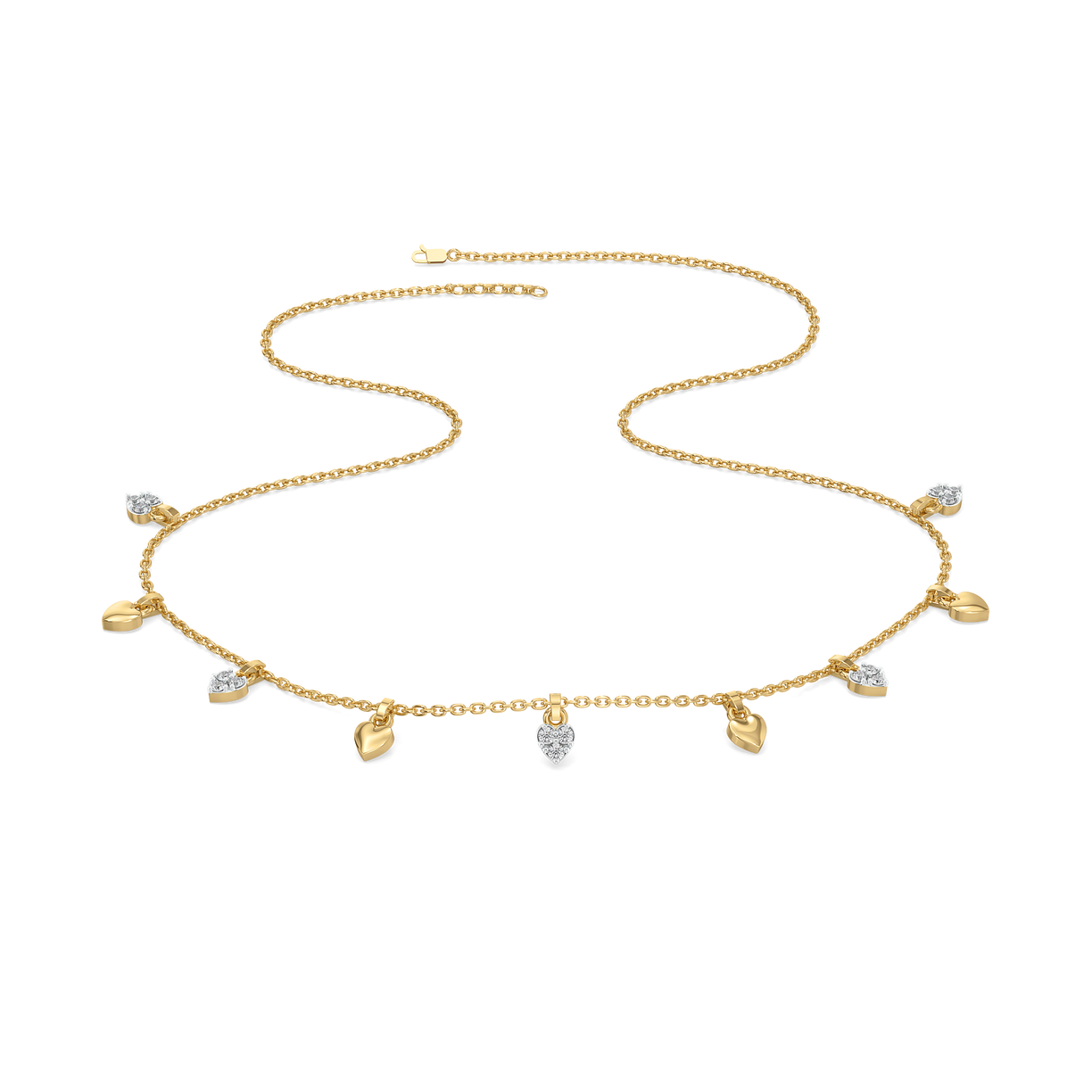 Beating Heart - Lab Grown Diamond Charm Necklace