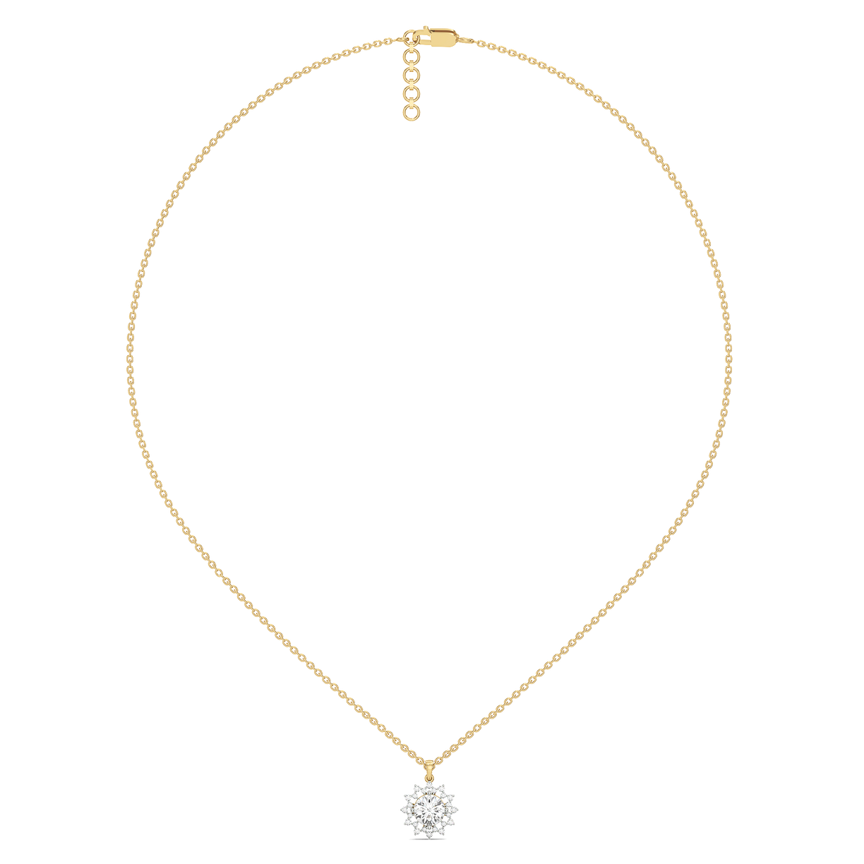Day bloom - Lab Diamond Solitaire Necklace