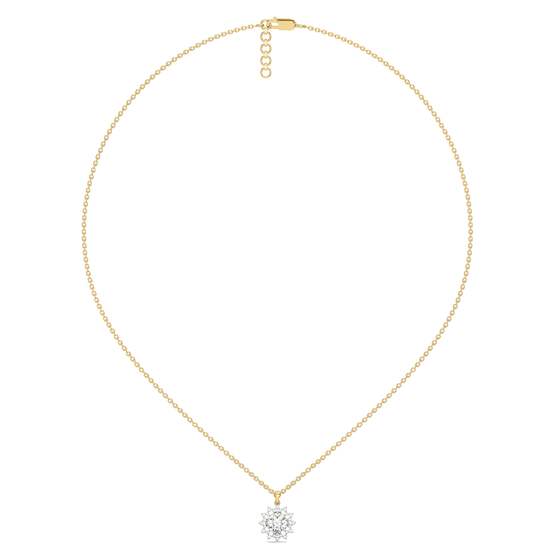 Day bloom - Lab Diamond Solitaire Necklace