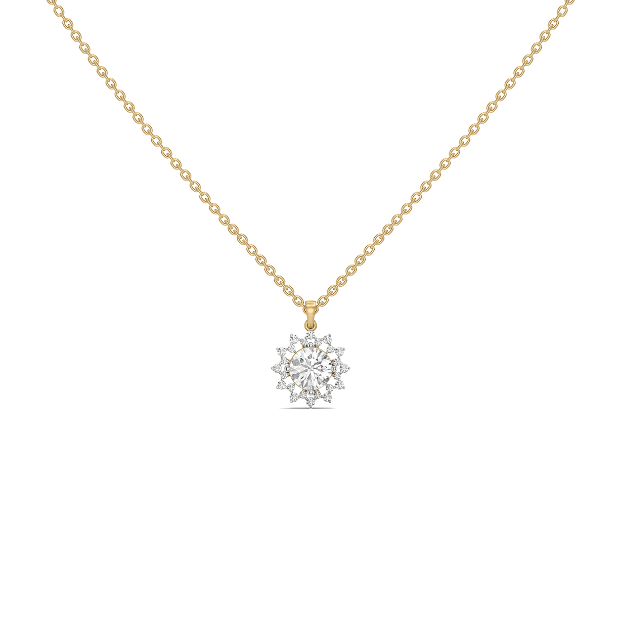 Day bloom - Lab Diamond Solitaire Necklace
