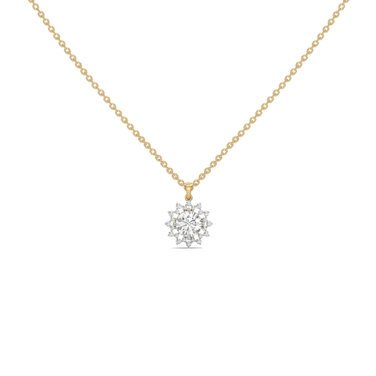 Day bloom - Lab Diamond Solitaire Necklace