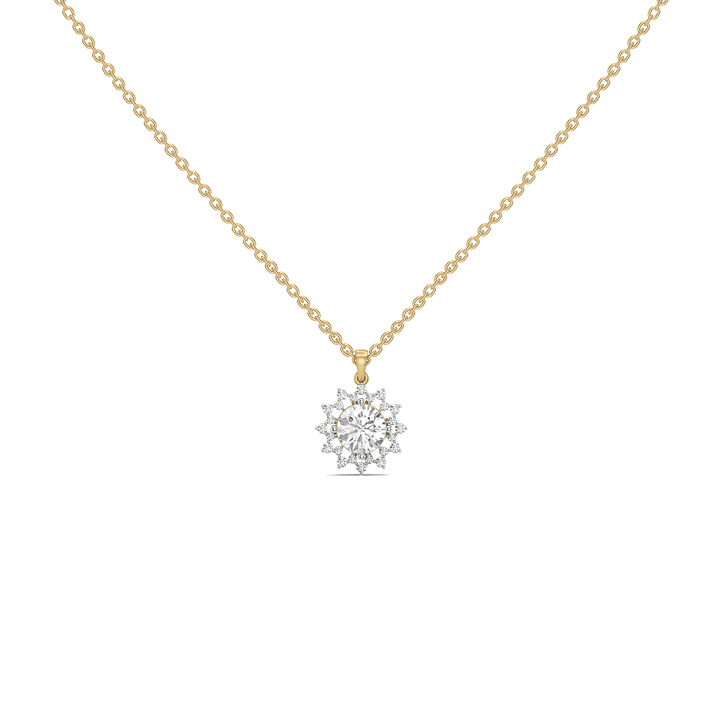 Day bloom - Lab Diamond Solitaire Necklace