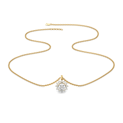 Day bloom - Lab Diamond Solitaire Necklace