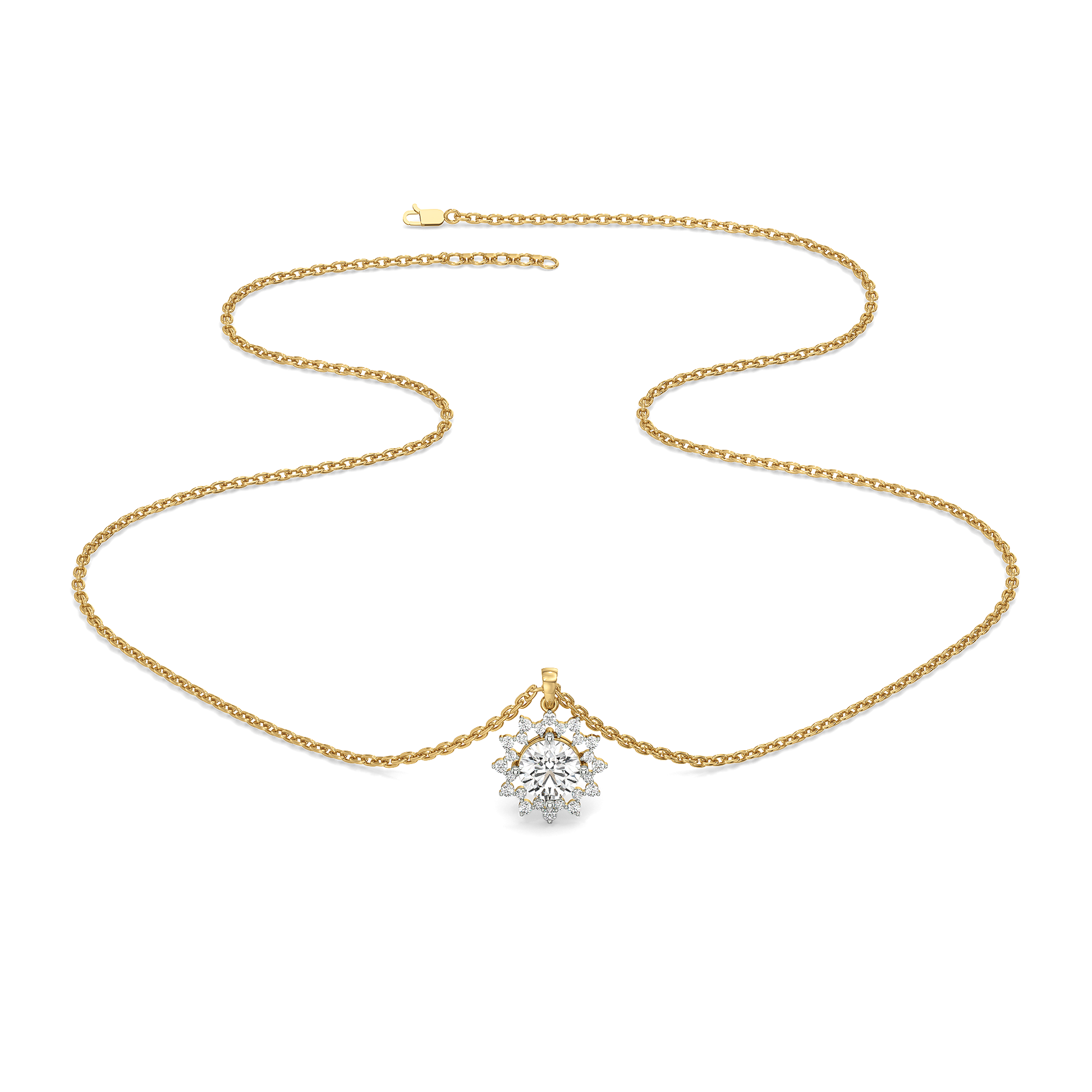Day bloom - Lab Diamond Solitaire Necklace