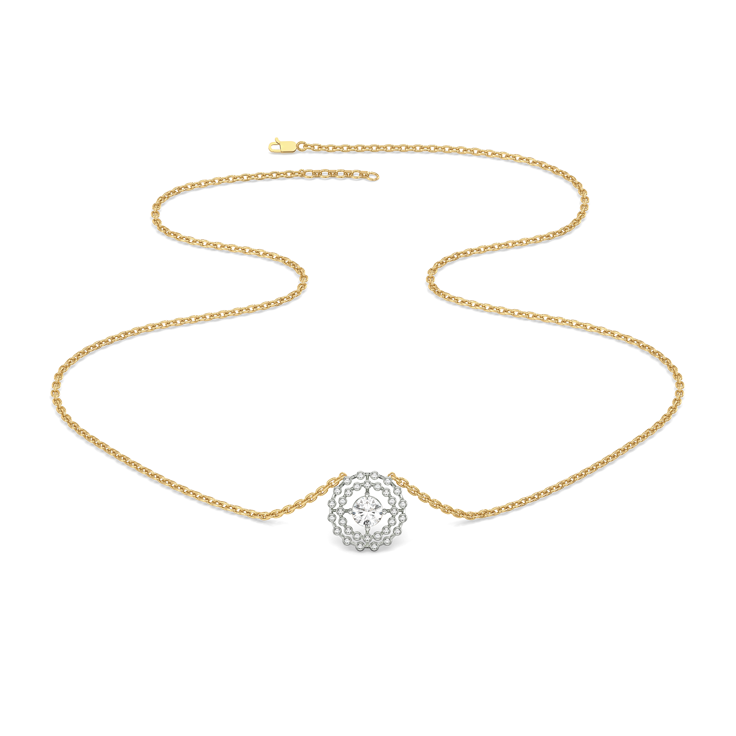 Rain-Dance - Lab Diamond Solitaire Necklace