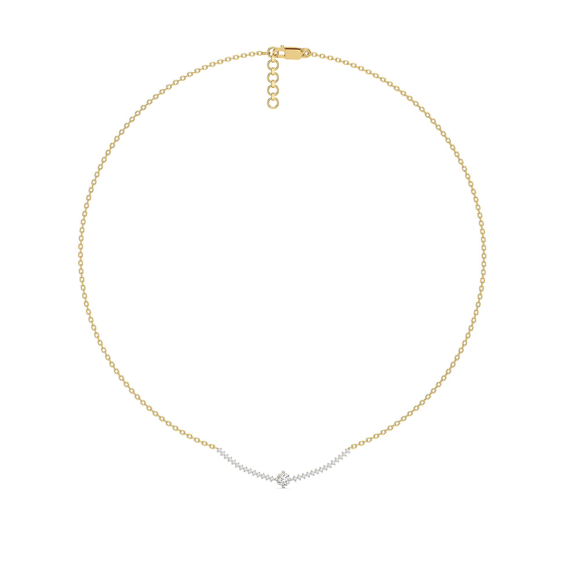 Line of Light - Lab Diamond Solitaire Necklace