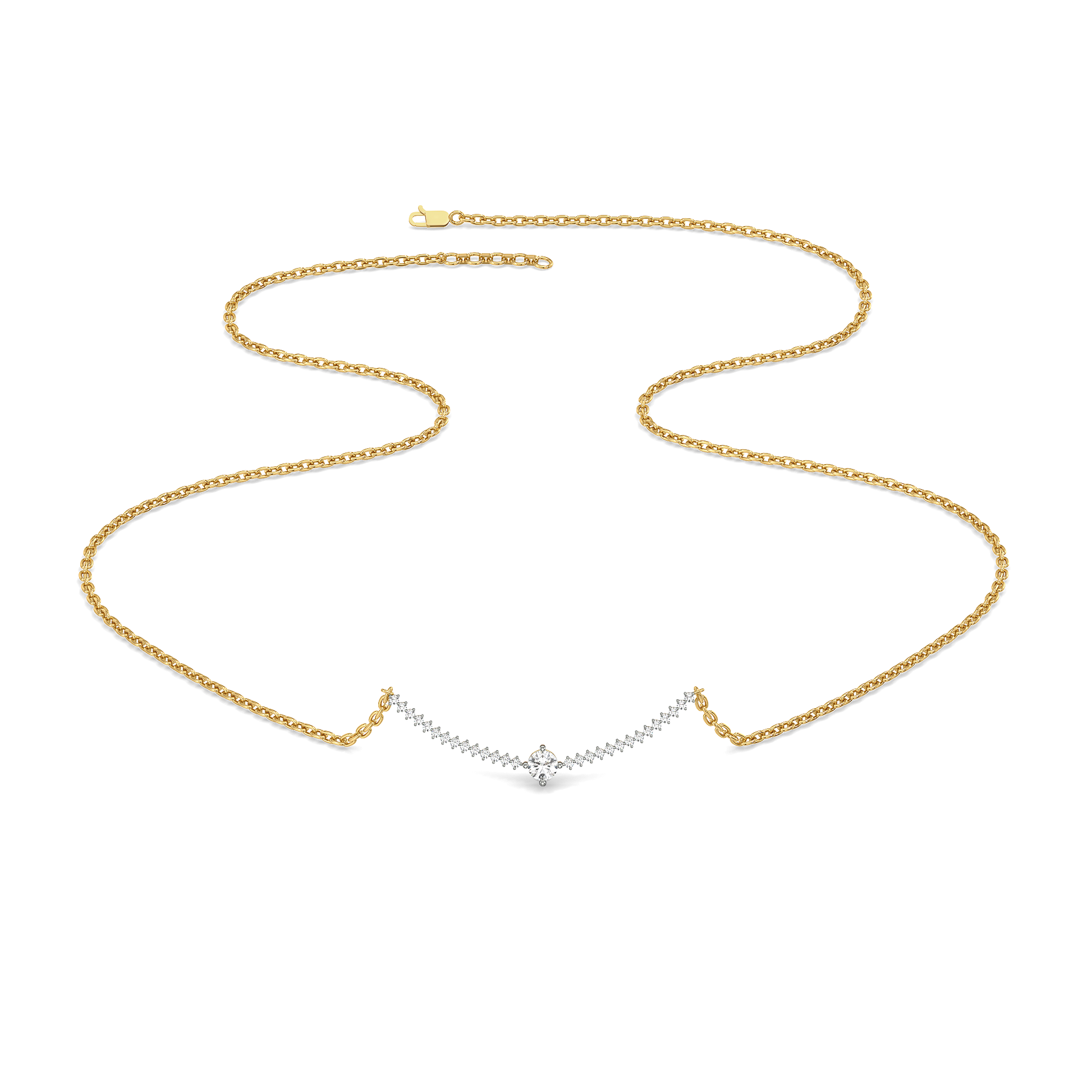 Line of Light - Lab Diamond Solitaire Necklace