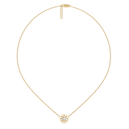 Golden Edge - Lab Diamond Solitaire Necklace