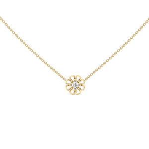 Golden Edge - Lab Diamond Solitaire Necklace