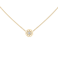 Golden Edge - Lab Diamond Solitaire Necklace