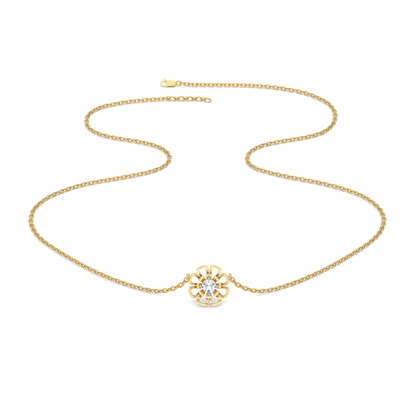 Golden Edge - Lab Diamond Solitaire Necklace