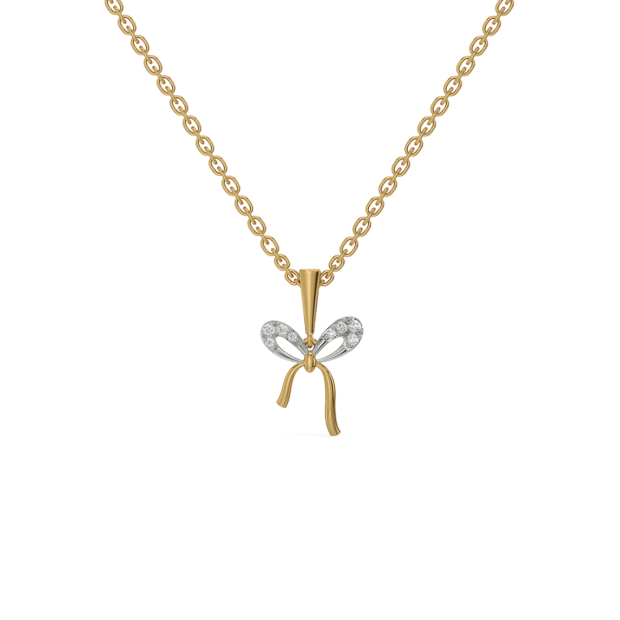 Bow Blush - Lab Diamond Necklace