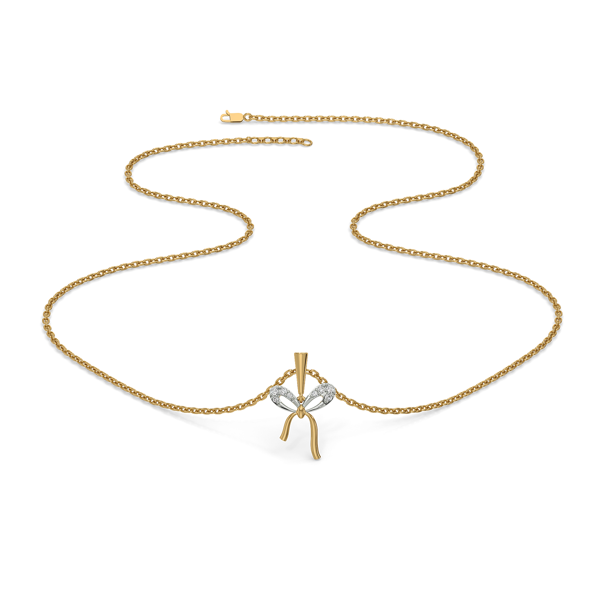 Bow Blush - Lab Diamond Necklace