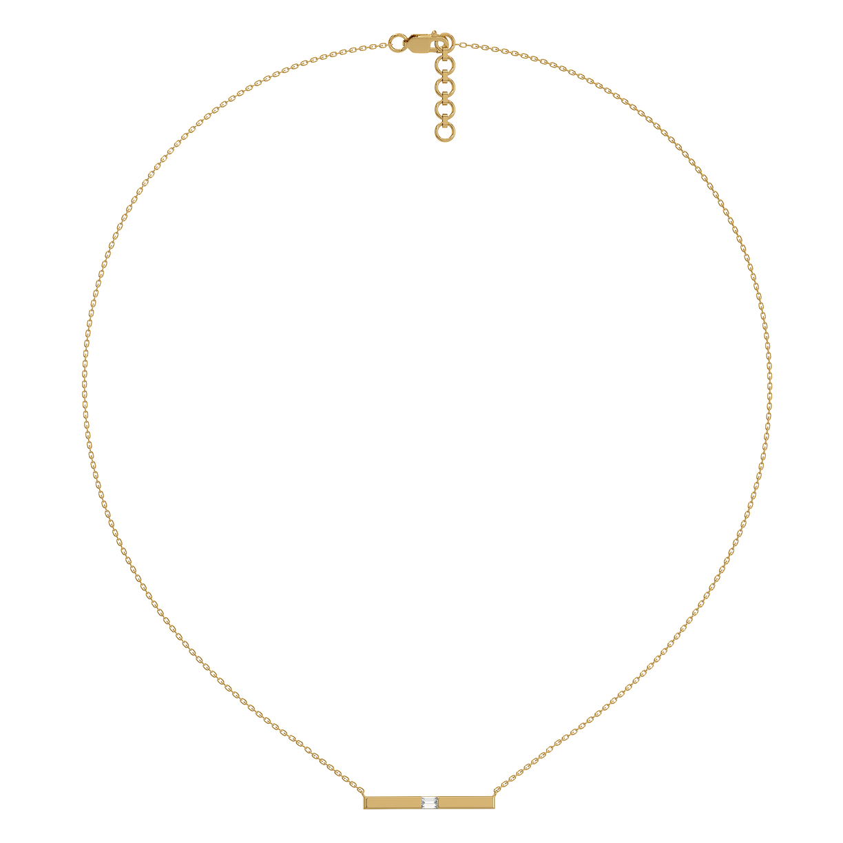 Modern Baguette - Lab Diamond Necklace