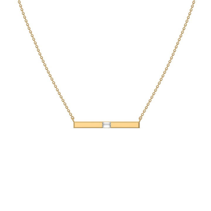 Modern Baguette - Lab Diamond Necklace