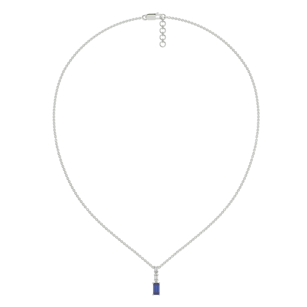 Buy Blue Brilliance Lab Grown Diamond Necklace for Women - Lukson