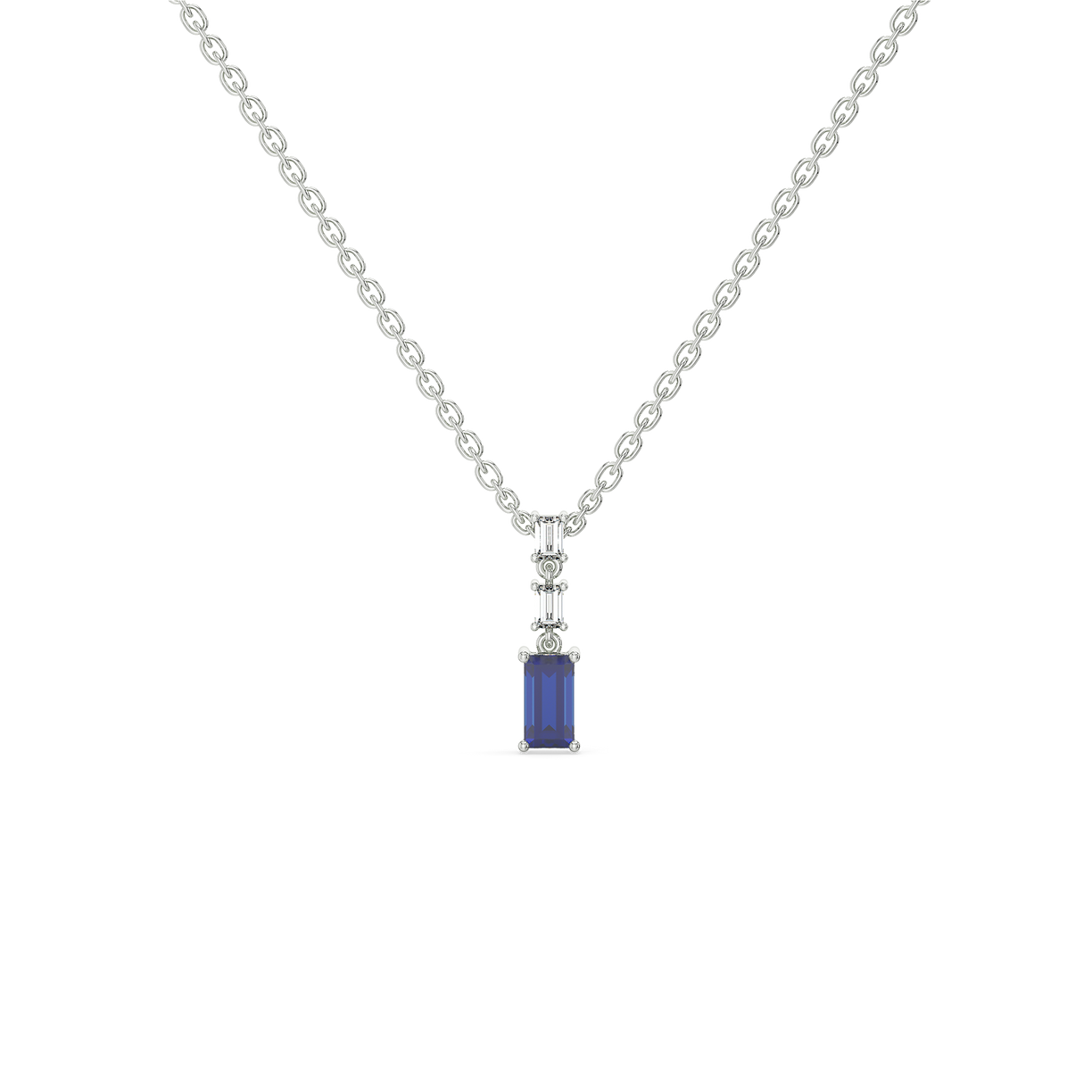 Blue Brilliance - Lab Diamond Necklace