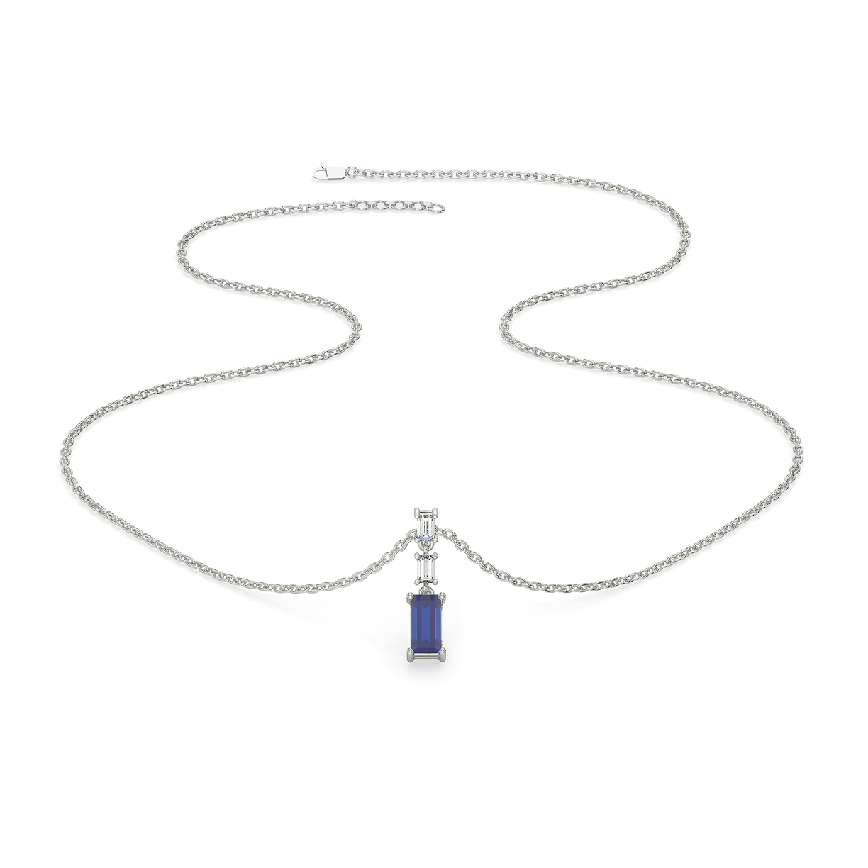 Blue Brilliance - Lab Diamond Necklace