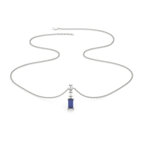  Blue Brilliance Lab Grown Diamond Necklace - Lukson