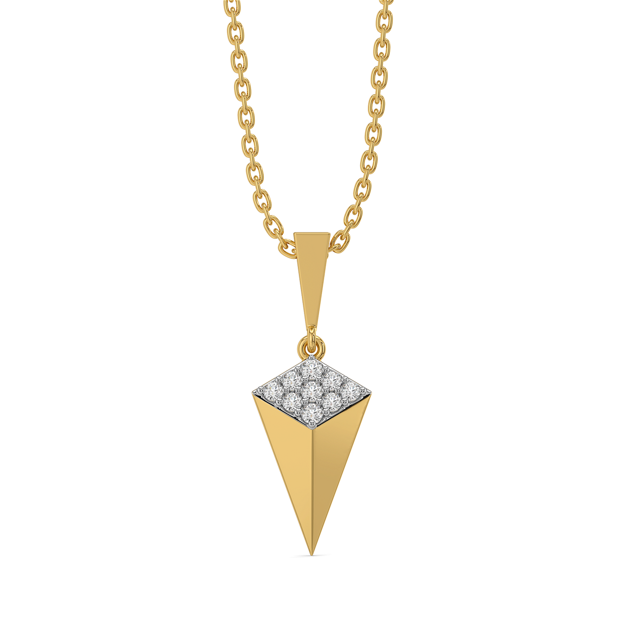 Sculpted Edge - Lab Diamond Pendant