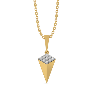 Sculpted Edge - Lab Diamond Pendant