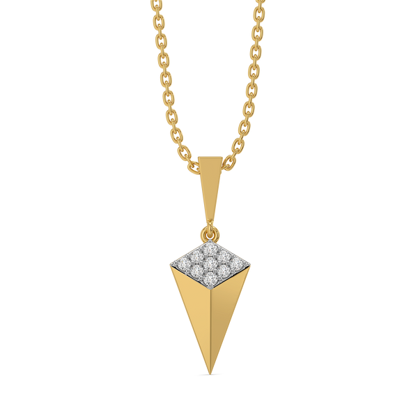 Sculpted Edge - Lab Diamond Pendant