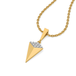 Sculpted Edge - Lab Diamond Pendant