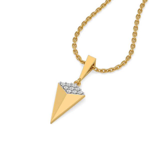 Sculpted Edge - Lab Diamond Pendant