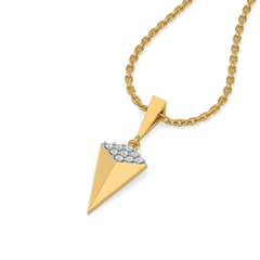 Sculpted Edge - Lab Diamond Pendant