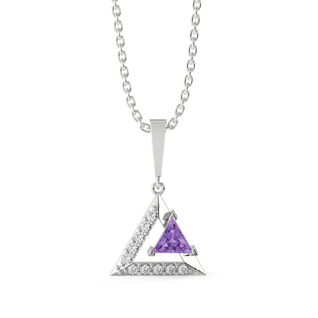 Ultra Violet Glow - Lab Diamond Pendant
