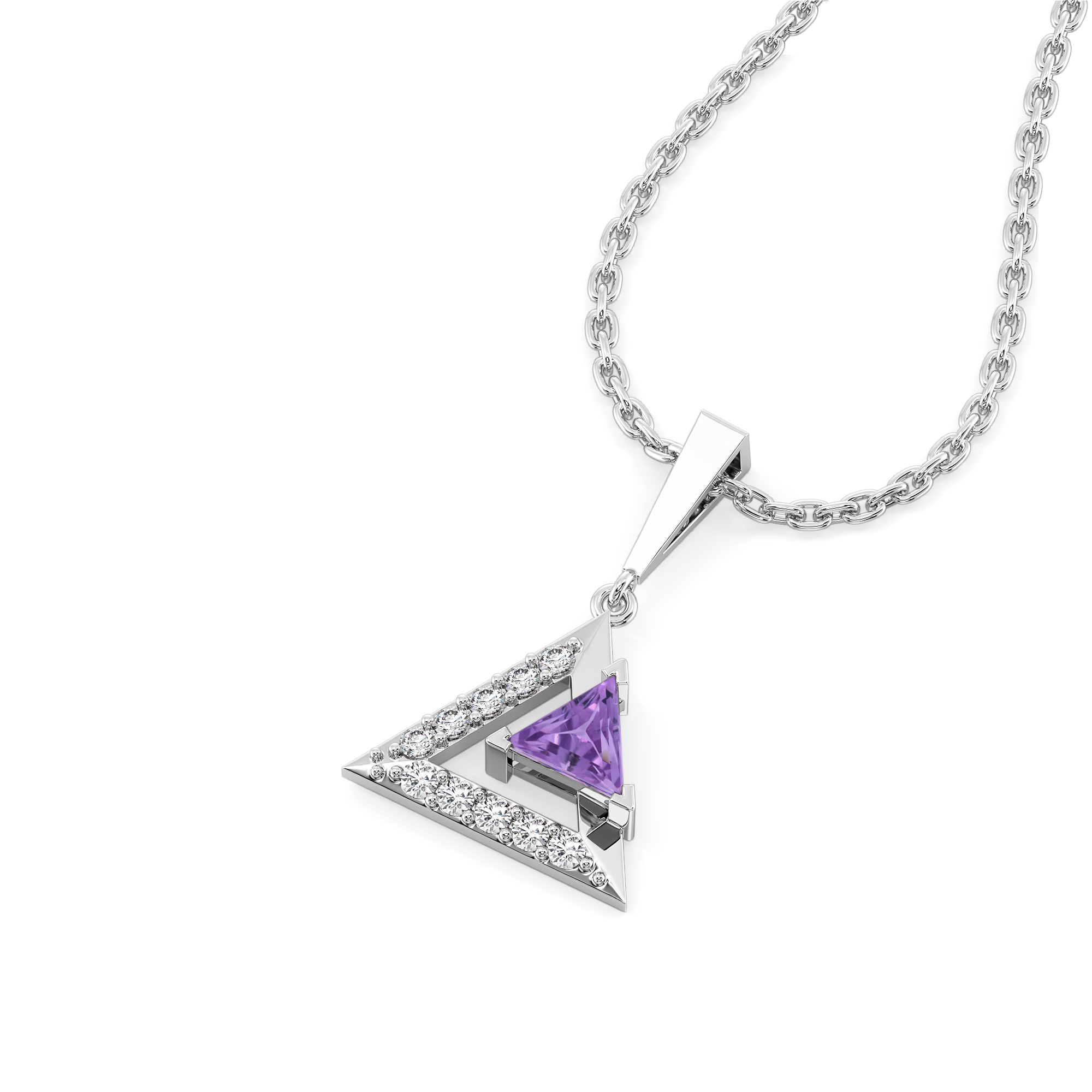 Ultra Violet Glow - Lab Diamond Pendant