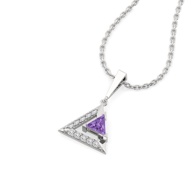 Lukson Ultra Violet Glow Lab Grown  Diamond Pendant