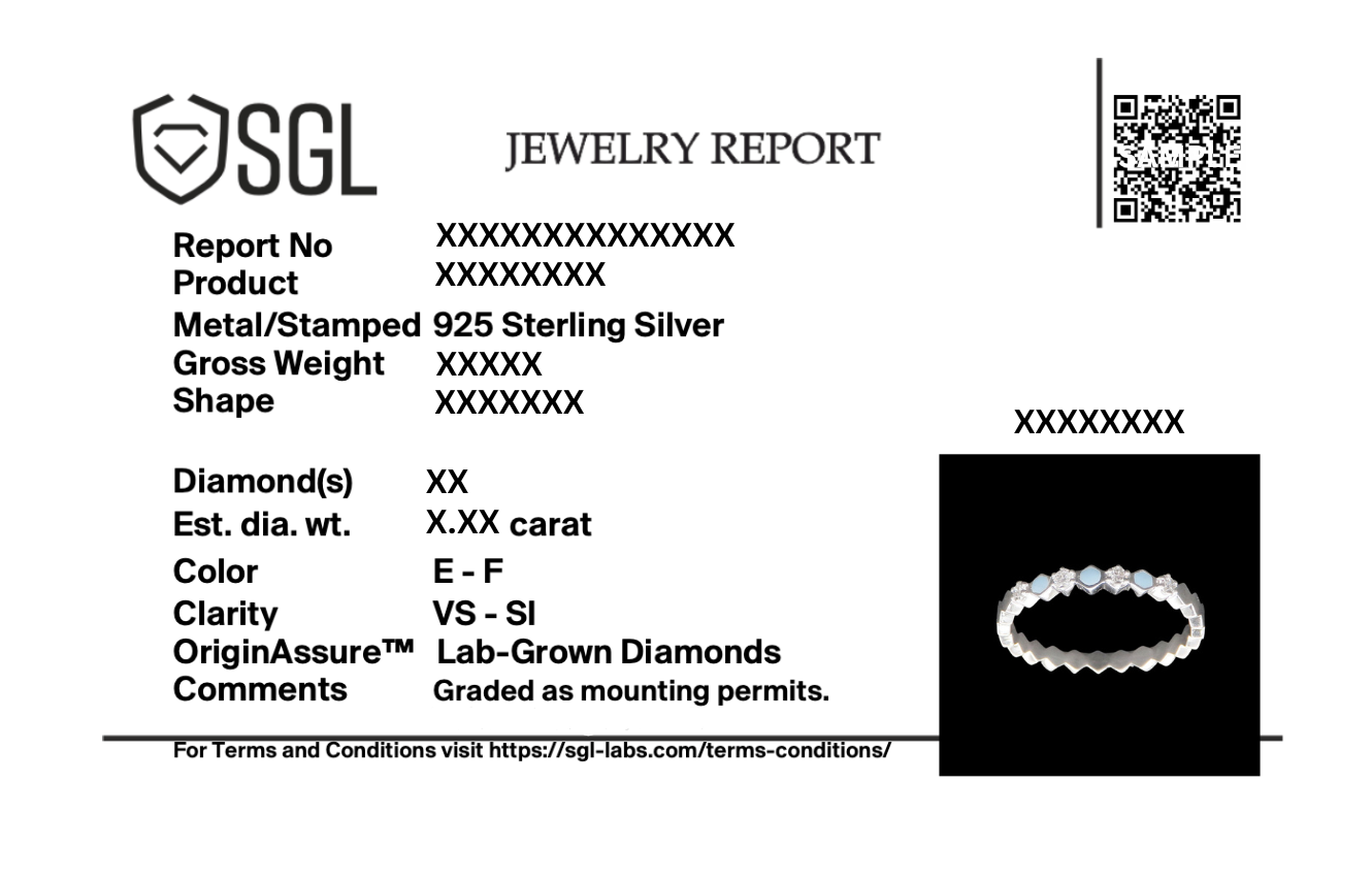 Icy Blue - Lab Diamond Band Ring