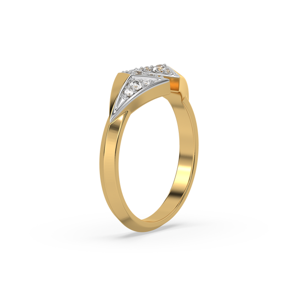 Prism Point 18kt Gold Vermeil Lab Grown Diamond Ring Online in India - Lukson 