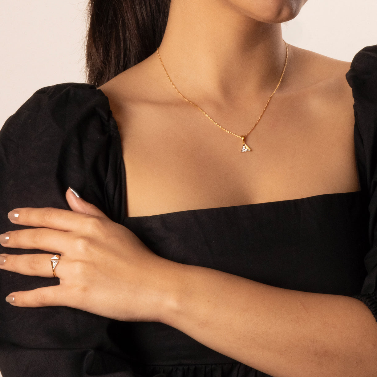 Prism Point Ring - 18kt Gold Vermeil Lab Grown Diamond