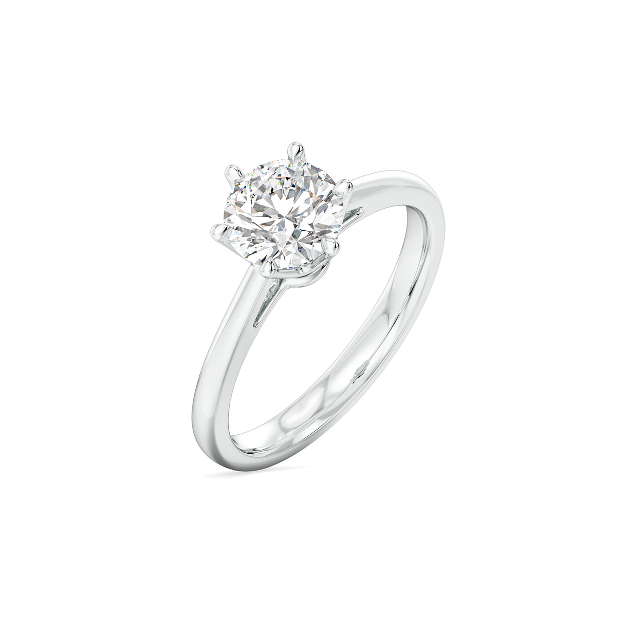 Luminous Charm 925 Sterling Silver Solitaire Ring